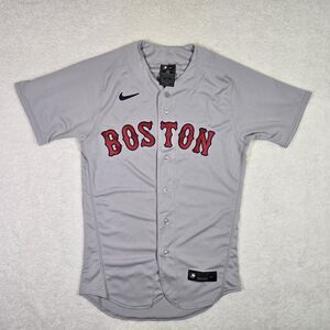 NIKE Authentic Boston Red Sox Flex Base Elite USA MADE Road Gray Jersey Mens 40